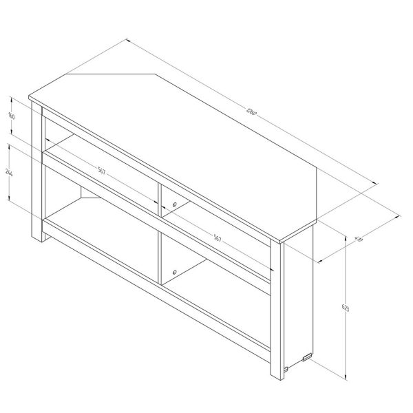 Inval Corner TV Rack MTV13519 - Image 5