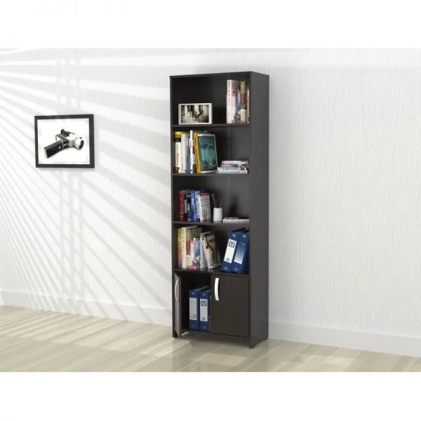 INVAL 4-SHELF BOOKCASE WITH 2 DOORS - Image 6