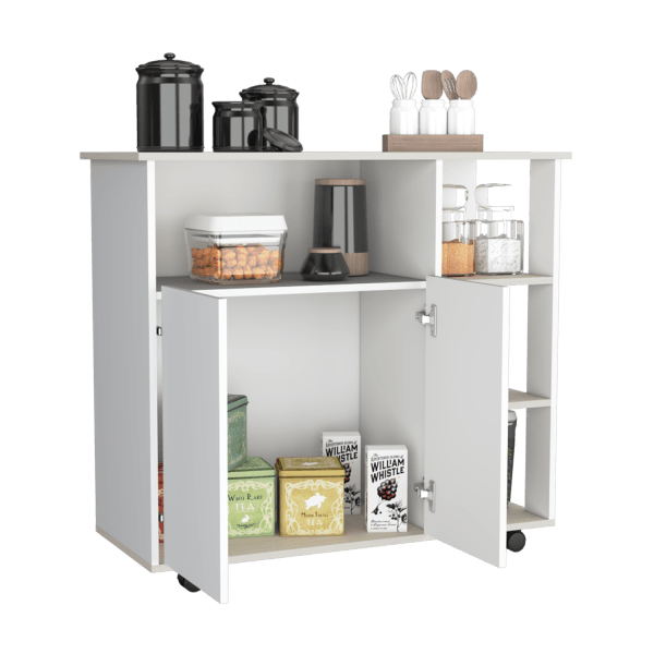 RTA PAPRIKA KITCHEN CART - Light Grey/White - Image 8
