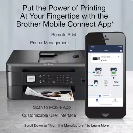 New Brother MFC-J1010DW Wireless Color All-in-One Printer Mobile Device  Duplex