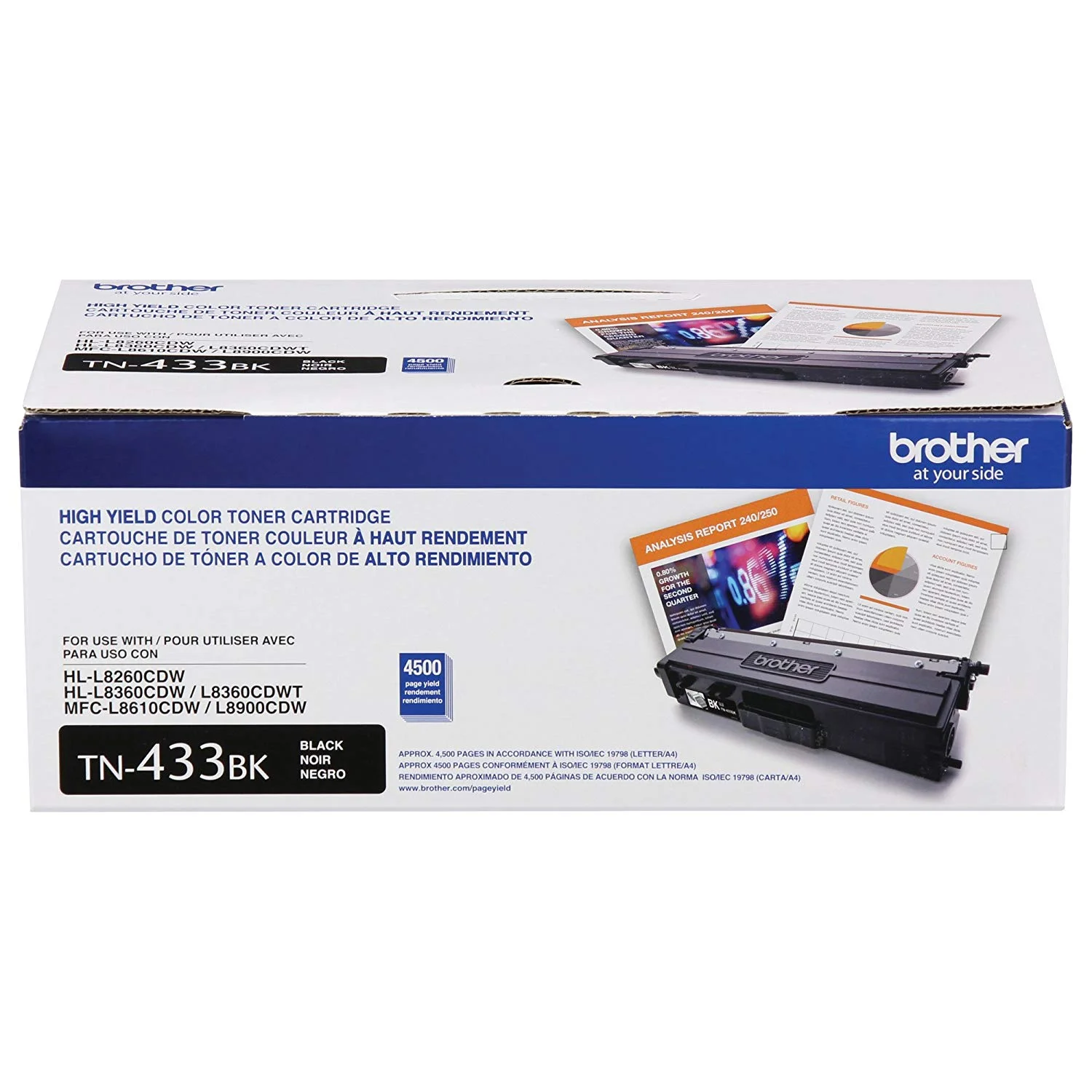 Brother High Yield Black Toner TN433K