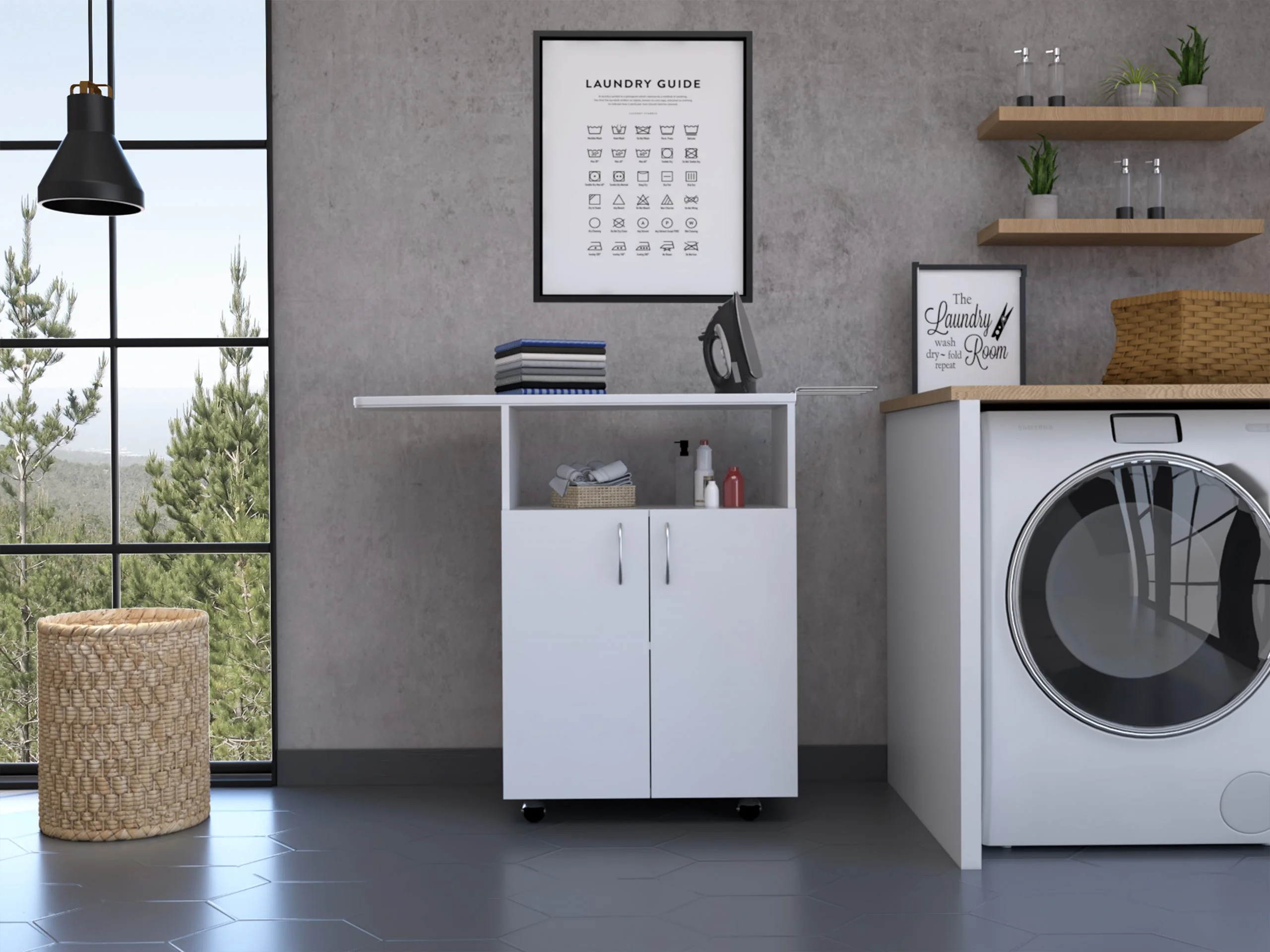 Urano Ironing Table Cabinet - Image 7