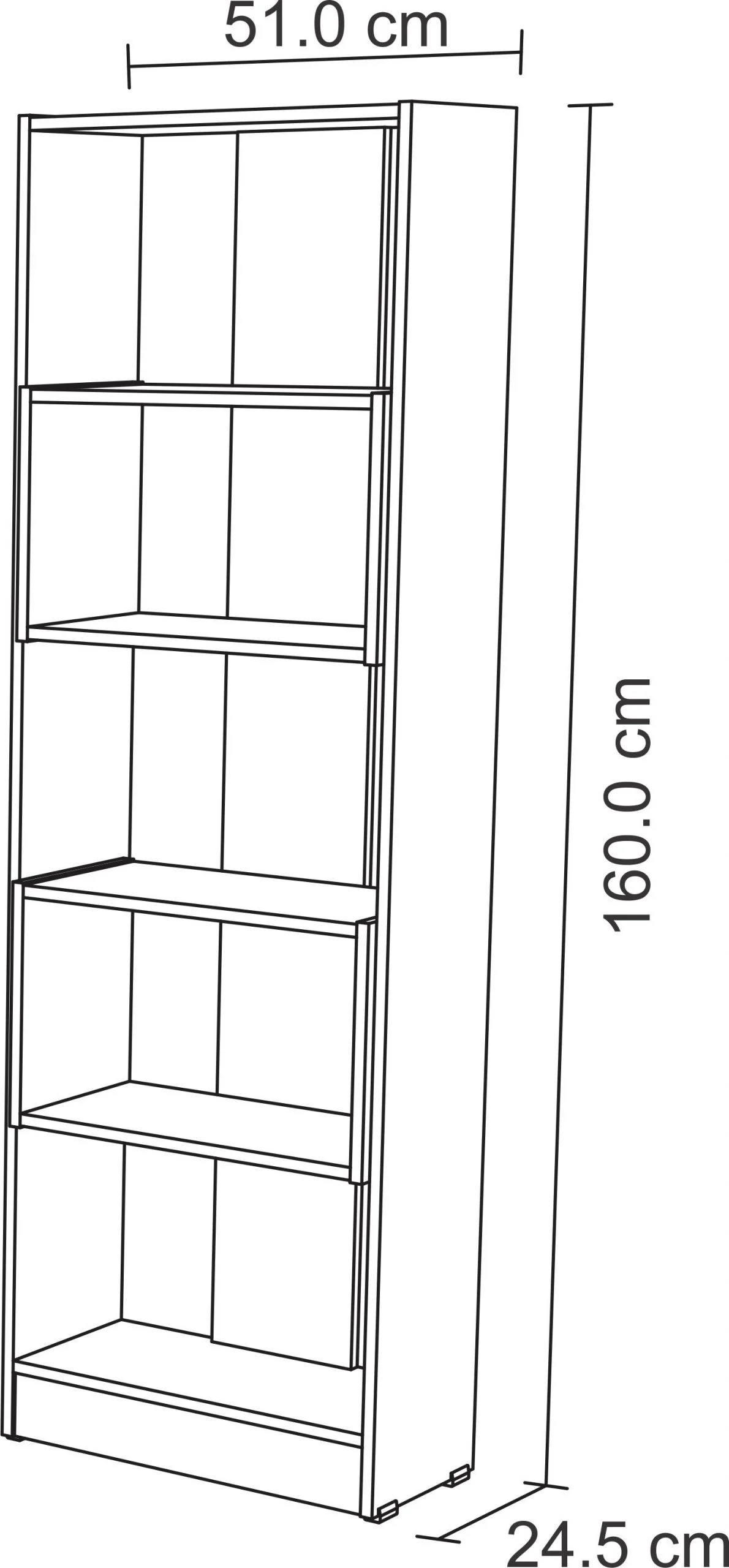 Inval Bookcase BE6704 Amaretto/Blanco - Image 3