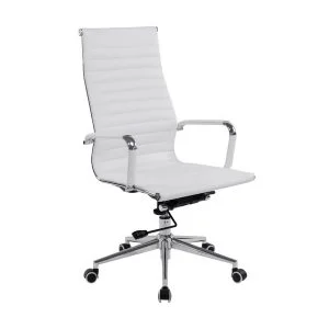 High Back Office Chair - White