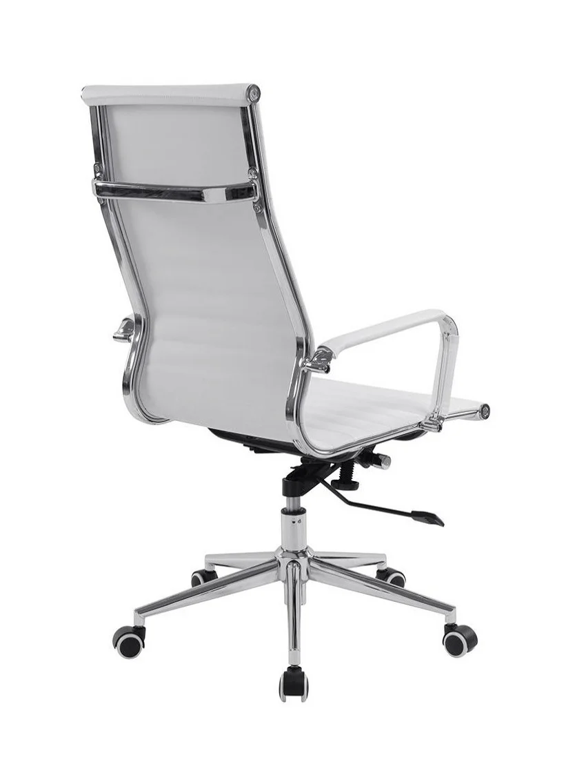 High Back Office Chair - White - Image 3