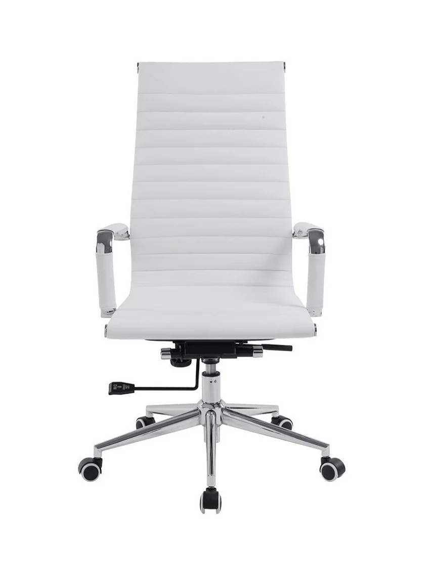 High Back Office Chair - White - Image 2