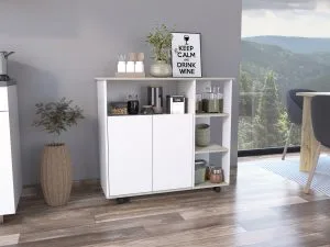 RTA PAPRIKA KITCHEN CART - Light Grey/White