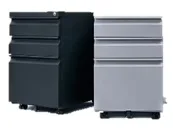 3-Drawer Mobile Pedestal -Black - Image 2